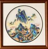 Landscape Chinese Cross Stitch Thread Needle Work Wall Hanging
